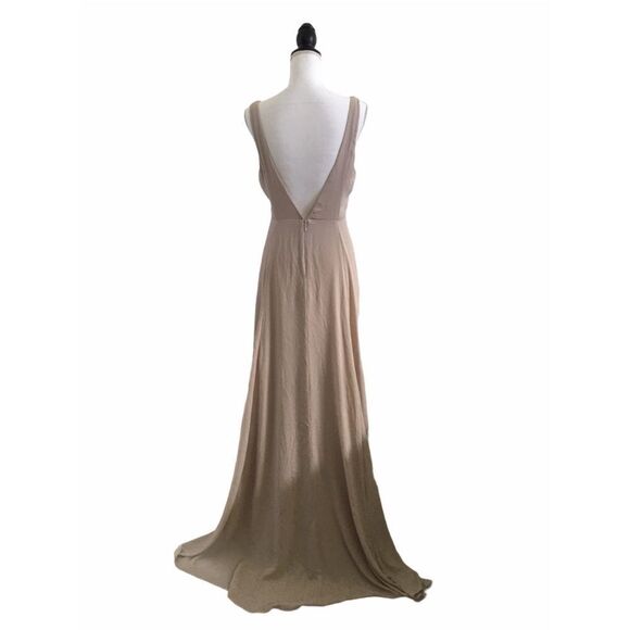 Show Me Your MuMu Jen Chiffon Maxi Dress Show Me the Ring Crisp Women’s Large - Picture 4 of 12